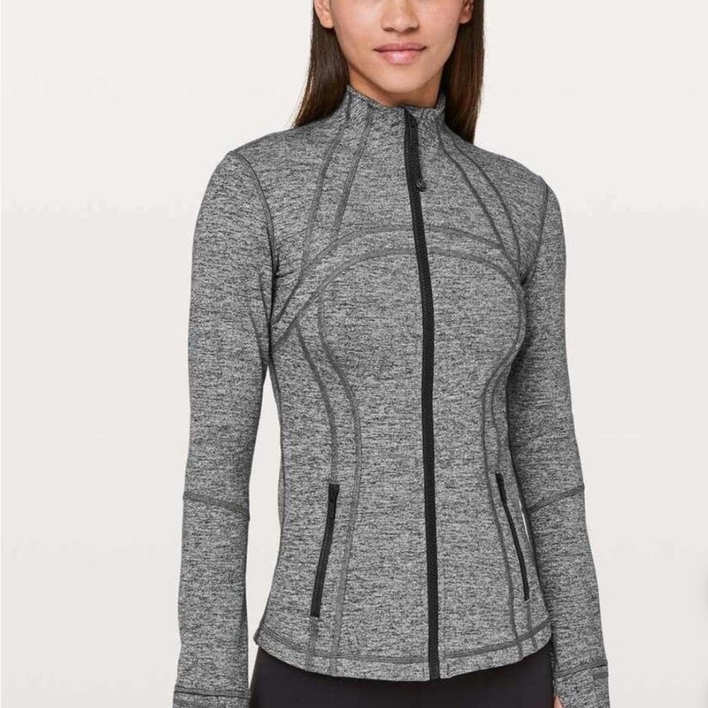 Lululemon Women’s Black/Grey/White Define Zip-Up Jacket Lion